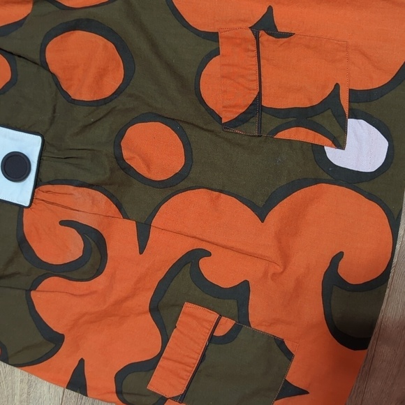 A Tribute to MARIMEKKO H&M Babydoll Retro Print Top sz 4 - Picture 3 of 7